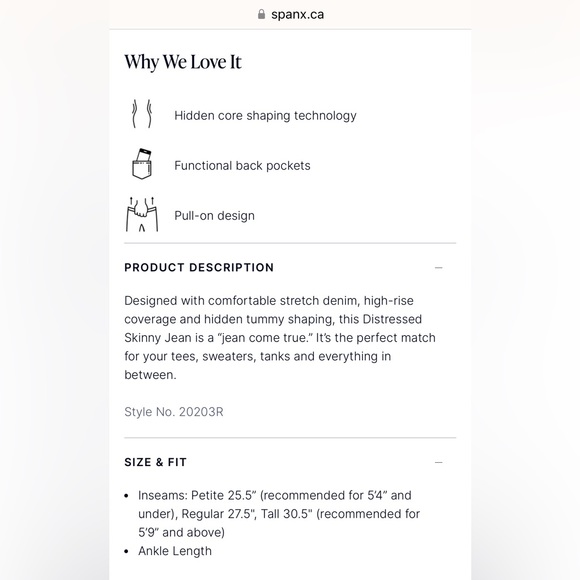 Spanx Distressed Ankle Skinny Jean - New With Tags! - Picture 4 of 14